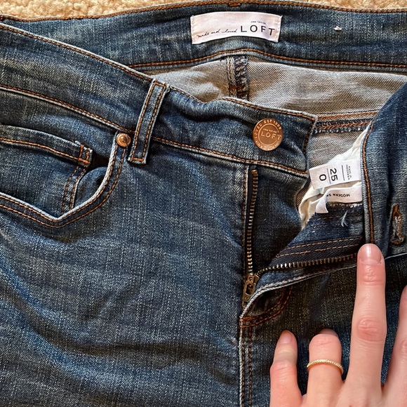 Loft Modern Skinny Frayed Jeans - Picture 3 of 5